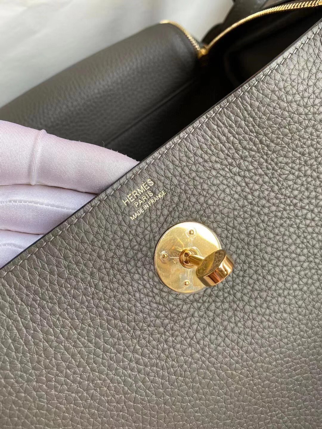 에르메스 린디백26 에토프 금장 끌레망스 가죽